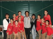 Andrea Aracu con Silvia De Carli, Alessia Bonamassa e le loro ragazze